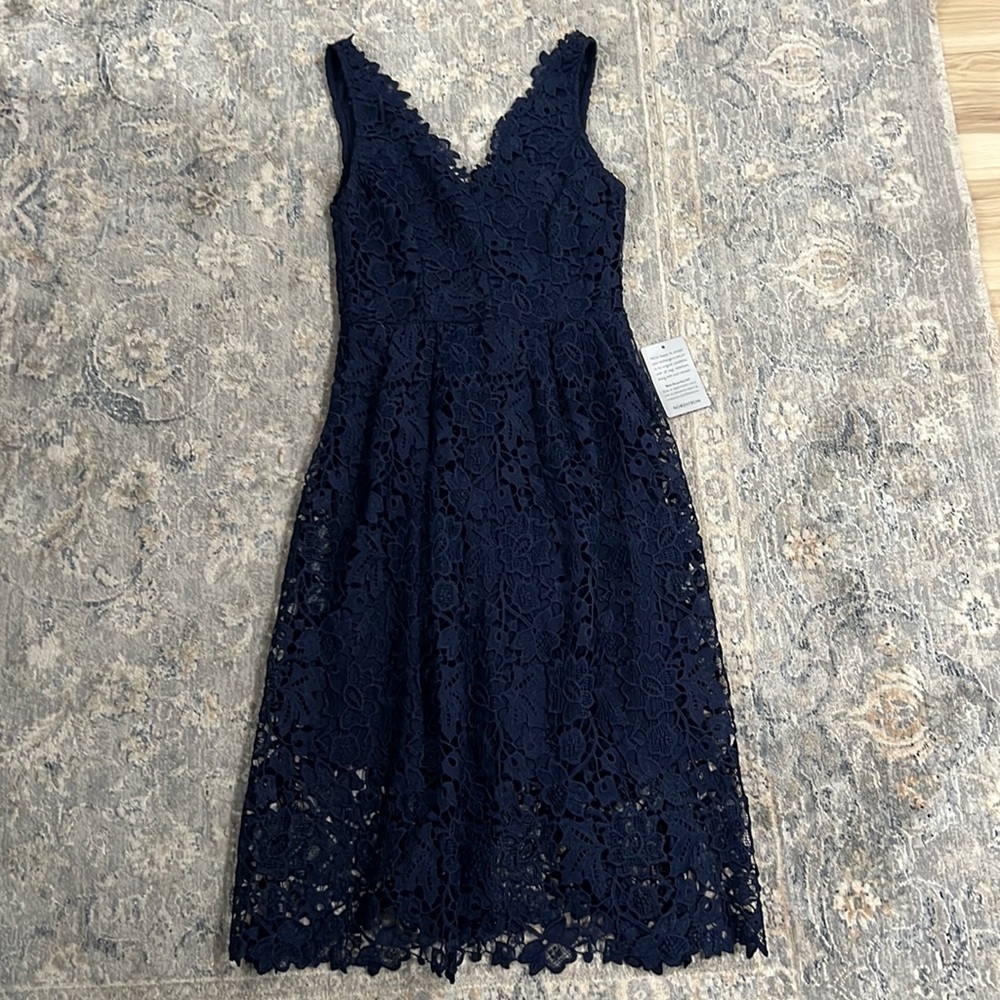 Astr the Label Blue Lace Dress - S